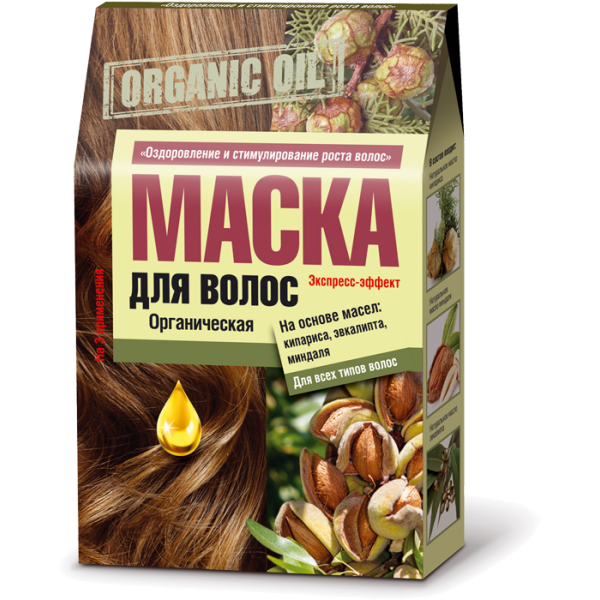 Fito cosmetic органична маска за коса с кипарис, евкалипт и бадем 3х30мл Organic Oil