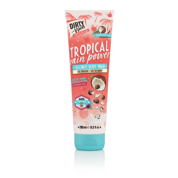 Dirty Works душ гел Tropical Rain Power Coconut 280мл.