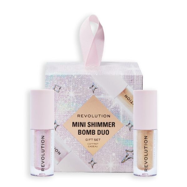 Makeup Revolution подаръчен комплект за устни Mini Shimmer Bomb Lip Duo