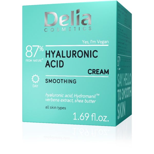 Delia изглаждащ дневен крем за лице Hyaluronic 50мл