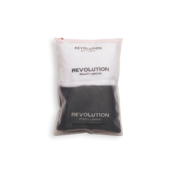 Revolution Haircare микрофибърни кърпи за коса бяла и черна Microfibre Hair Wrap