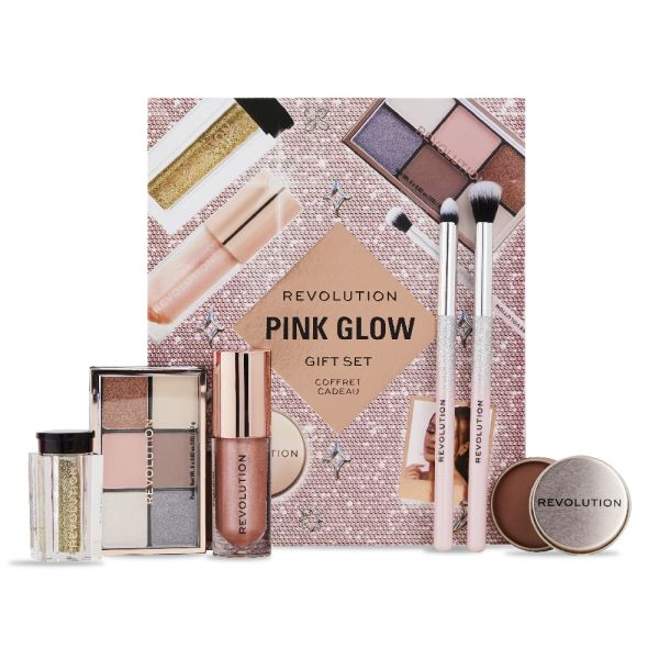 Makeup Revolution подаръчен грим комплект Pink Glow Get The Look Gift Set