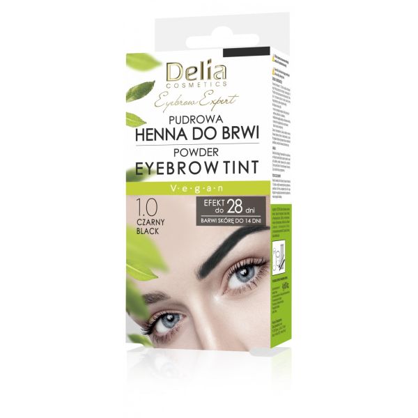 Delia комплект къна за вежди 1.0 черна Eyebrow Tint