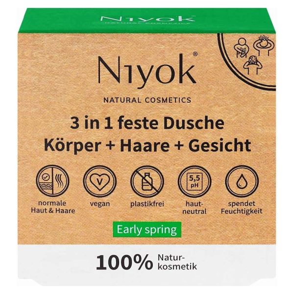 Niyok 3в1 сапун за тяло, коса и лице Early Spring