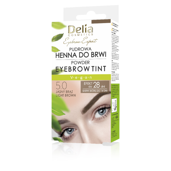 Delia комплект къна за вежди 5.0 светло кафява Eyebrow Tint